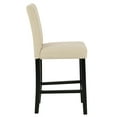 thumbnail image 5 of Simple Style Bar Chairs Full Back Counter Height Fabric Upholstered Barstools, Beige, Set of 2, 5 of 8