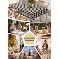 thumbnail image 6 of Country Star Plaid Tablecloth Rectangle Table Cloths 54x108, Waterproof Tablecloth Outdoor Table Cloth, Black Retro American Farm Barn Berry Washable Table Cover for Kitchen Dinning Party, 6 of 8