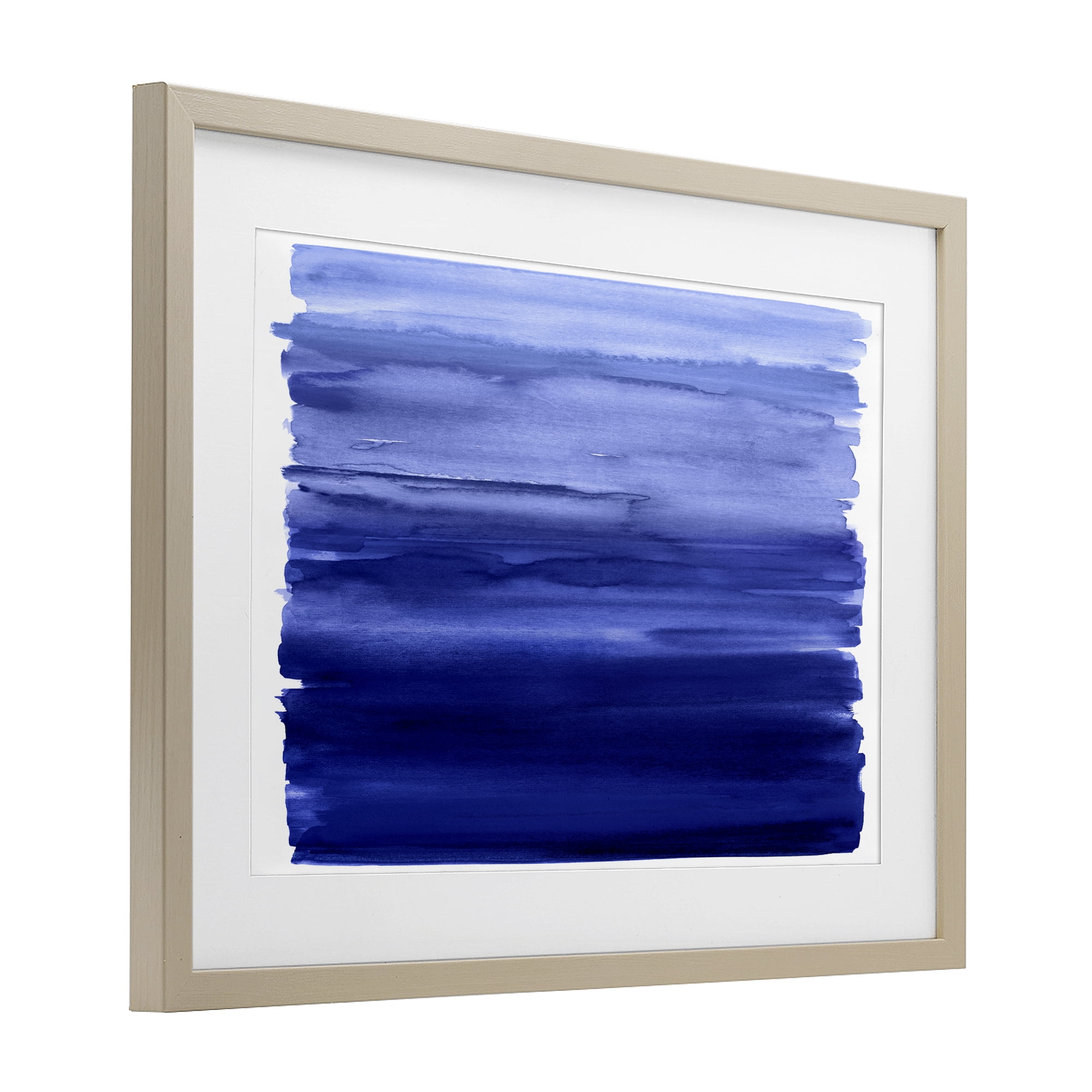 Stupell Industries Oceanic Ombre Blue Birch Framed Print Under Glass, design by Allie Corbin