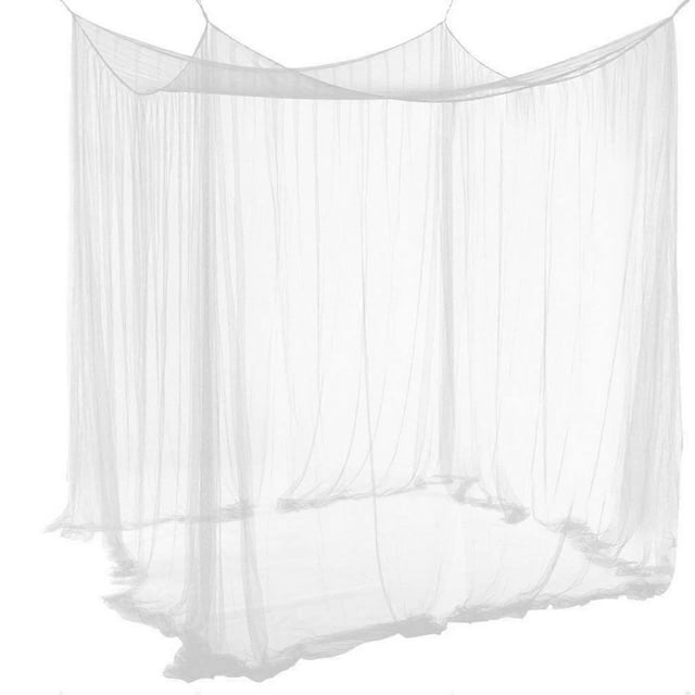 Polyester Fabric Canopy Beautiful Bed Canopy Mosquito Net Size Double Bed Mosquito Net White 210 x 190 x 240 cm
