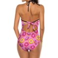 thumbnail image 4 of NICKSUN Maillot de Bain une Pièce pour Femmes Contrôle du Ventre Maillot de Bain Modeste Col en V, 4 of 7