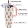 thumbnail image 3 of Christmas Tumbler with Handle and Straw Lid 40 oz,Cute Pink Merry Xmas Tree Gifts for Women Vacuum Insulated Leak Proof Tumbler,Winter Holiday Accessories Stainless Steel Coffee Cup Mug, 3 of 6