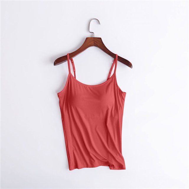 Pxxlle Womens Tank Tops with Built in Bras Adjustable Spaghetti Strap Camisole Tops Plus Size Workout Vest Tops Basic Undershirts