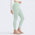 thumbnail image 7 of Dwellite Plus Size Leggings for Women Tummy Control Plus Size Yoga Pants High Waist Workout Pants Light Green M, 7 of 7