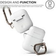 thumbnail image 2 of elago Silicone Case with Keychain Designed for Apple AirPods Case, Front LED Visible [ White ], 2 of 6