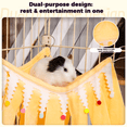 thumbnail image 6 of Guinea Pig Corner Hideout, Small Animal Hideout Hammock, Ferret Cage Accessories Cute Hammock, Soft Hanging Fleece Toy for Hamster, Bunny, Chinchilla, Hedgehog, 6 of 9
