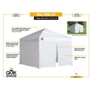 Quik Shade 10' X 10' Instant Canopy Wall Panel Accessory Set For We100/C100/Sx100 Canopies With Zipper Entry