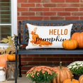 thumbnail image 6 of Pumpkin 12X20 Pillow Cover Set of 2, Decorative Orange Throw Pillows for Couch - Long Rectangle Soft Washable Leaves Fall Lumbar Pillow Cases for Bed Bedroom Dorm Sofa, Hello Pumpkin, 6 of 6