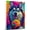 Alaskan Klee Kai, variant on German Wirehaired Pointer Dog Stretched Canvas Size 8x12 Volleyball Canvas – Cute German Wirehaired Pointer Canvas Wall Art of Puppy Playing Volleyball, Perfect for Dog and Sports Fans