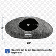 thumbnail image 4 of Yeti Pet Cave Pet Bed for Cats and Small Dogs, 100% New Zealand Wool, Red, 4 of 8