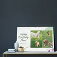 thumbnail image 2 of Custom Canvas Prints Beige And White Puppy Happy Birthday Personalized Photo Image Collage DIY Framed Kit Wall Art Picture Room Decor 16x20 inch, 2 of 6