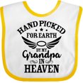 thumbnail image 3 of Inktastic Handpicked for Earth by My Grandpa in Heaven Angel Wings Boys or Girls Baby Bib, 3 of 4