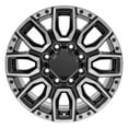 thumbnail image 2 of OE Wheels CV97 20 Inch Rims Fit GMC Sierra 2500/3500 Denali Style 8x165.1 20x8.5 Gloss Black with Milled Edge - Hollander 14125 (Set of 4), 2 of 5