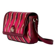 Gucci GG Supreme Snake Print Mini Crossbody Bag Coated Canvas Leather Trim New