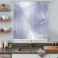 thumbnail image 5 of Purple Marble Sheer Curtains 45" Long for Bedroom, Modern Minimalism Abstract Aesthetic Art Light Filtering Privacy Drapes, Breathable Semi Sheer Short Window Treatment for Kitchen Cafe Bathroom, 5 of 9
