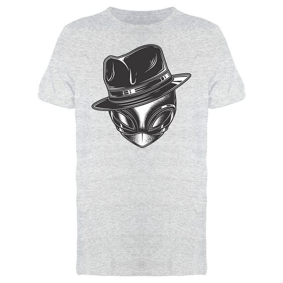 Monochrome Alien With Hat T-Shirt Men -Image by Shutterstock, Male Large