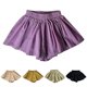 thumbnail image 5 of Odeerbi 1-9 Años Niñas Verano Algodón Lino Pantalones Cortos Ruffle Wide Leg Pantalones Cortos Casual Transpirable Color Sólido Cute Leisure Shorts, 5 of 5