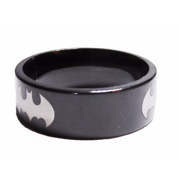 Batman Repeat Logo Band Finger Ring Adult Size 10