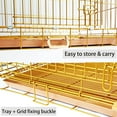 thumbnail image 6 of Dog Crate 42 Inch, Copper Gold Dog Kennel | Portable & Foldable Metal Wire Cage for Large Dogs with Pull-Out Floor Grid, Easy-Clean Tray | Dual-Entry | Comfort Handle for Transport & Indoor, 6 of 9