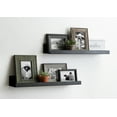 thumbnail image 4 of Kate and Laurel Mezzo Modern Metal Ledge Shelf Set, Black 2 Piece, 4 of 6