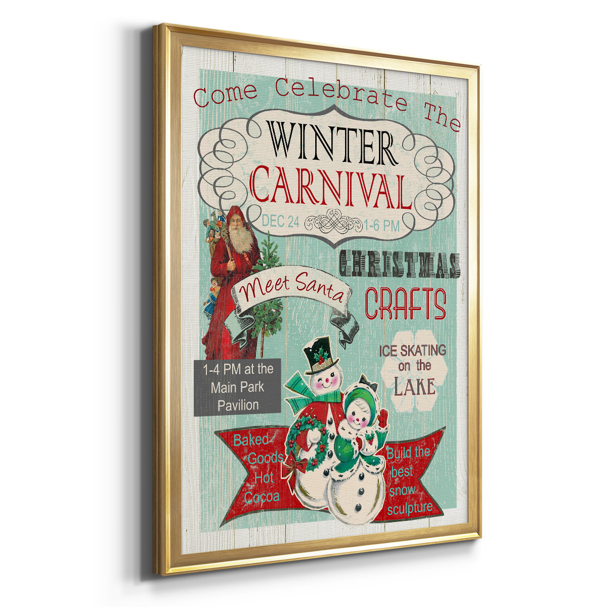 Bright Christmas Carnival Premium Framed Print - Ready to Hang