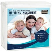 utopia bedding zippered mattress encasement - waterproof mattress protector (twin)