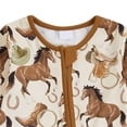 thumbnail image 5 of Kogui Newborn Sleepers Footless Long/Short Sleeve Baby Romper with Zipper Infant Sleepwear 0 3 6 9 12 18 24 Months (Coffee,12-18 Months), 5 of 7