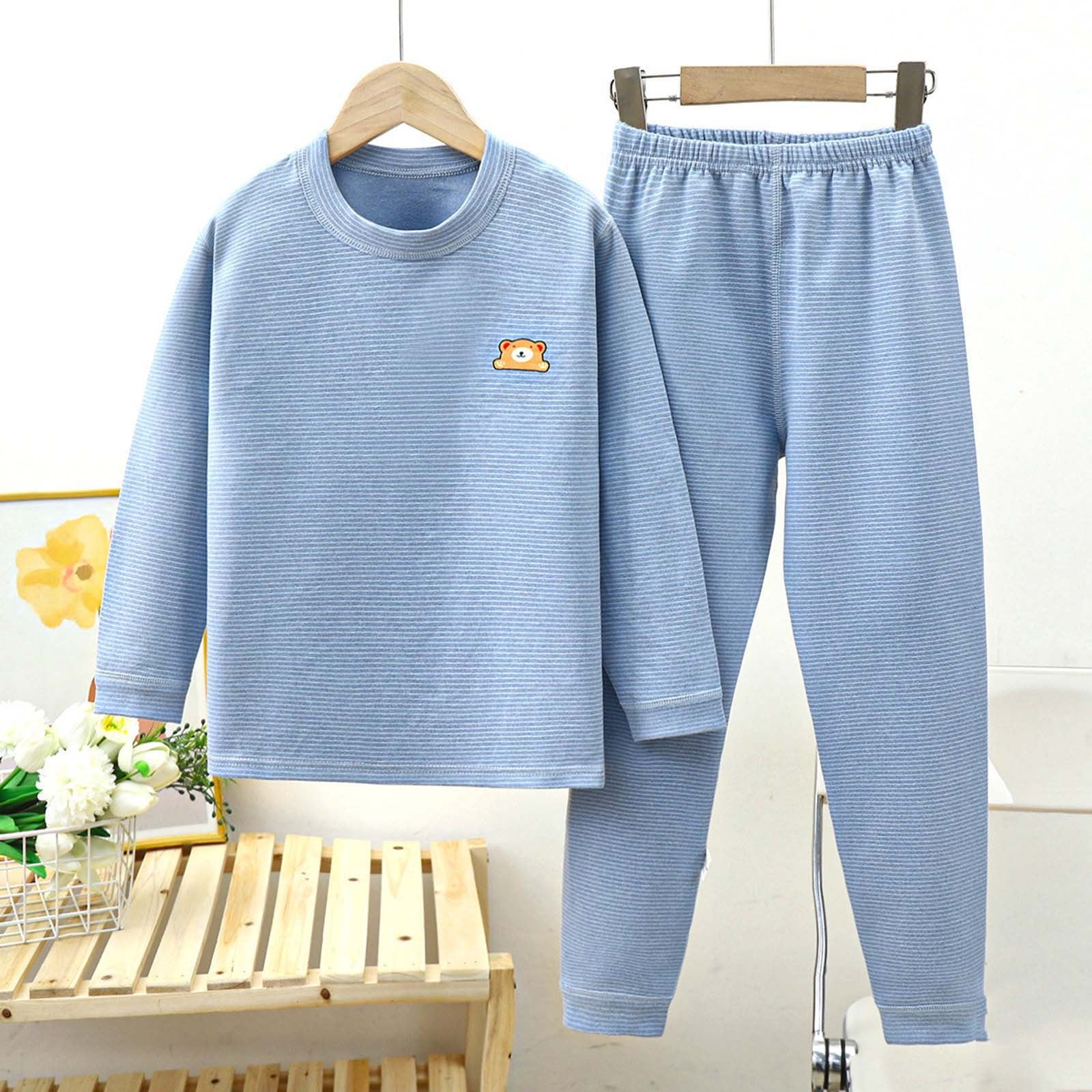 Pyjama Fille Polaire Vêtements Chauds Enfants Velours Ensemble Sous