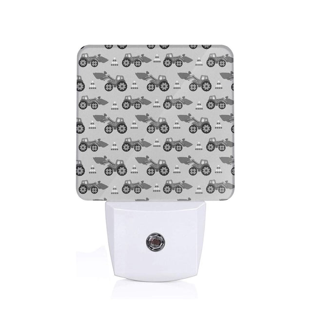 Fotbe Gray Tractor Luz Nocturna LED, Luz de Noche con Sensor de Luz Natural de Anochecer a Amanecer, Se Enchufa a la Pared, Blanco Cálido 0.5W-US