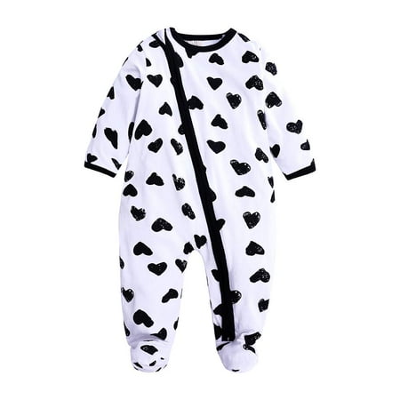 

Kids Tales Baby Girls Long Sleeve Footies Zipper Romper Flower Pajama Infant Bosyduit Jumpsuit