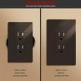 thumbnail image 5 of ENERLITES Screwless Decorator Wall Plate Child Safe Outlet Cover, Gloss Finish, Medium Size 1-Gang, Unbreakable Polycarbonate Thermoplastic, SI8831M-BR, Brown, 5 of 5