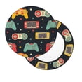 thumbnail image 2 of Honeii Retro Video Game Pattern Bar Stool Covers-Round Stools Seat Covers, Washable Stool Cushion Slipcover Elastic Bar Chair Covers-13 inch, 2 of 7