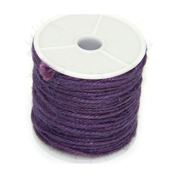 LEORX Cord for Bracelet Making Jewelry Stringing Twine 100% Jute Rope Purple 1Pack for Scrapbooking