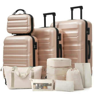 Lulusail Luggage Sets 6 Piece with two Cosmetic Case, Expandable