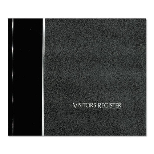 Hardcover Visitor Register Book, Black Cover, 9.78 x 8.5 Sheets, 128 Sheets/Book Hardcover Visitor Register Book, Black Cover, 9.78 x 8.5 Sheets, 128 Sheets/Book
