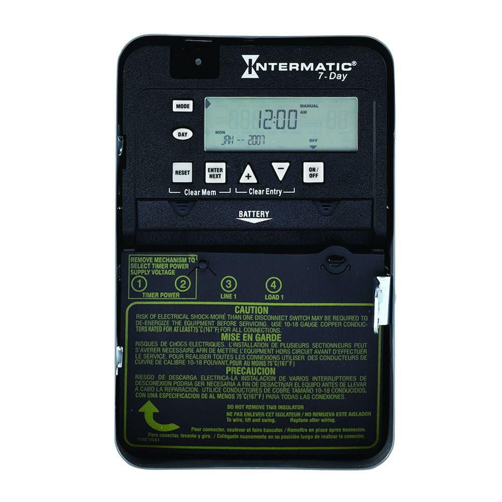 Minuterie électronique électronique SPST 7 jours 30 A à 1 circuit