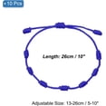 thumbnail image 2 of 10 Pcs Adjustable Cord Bracelet String, 7 Knot Good Luck Handmade Braided String Protection for Women DIY Wrist Jewelry Making, 13-26cm Long, 2 of 5