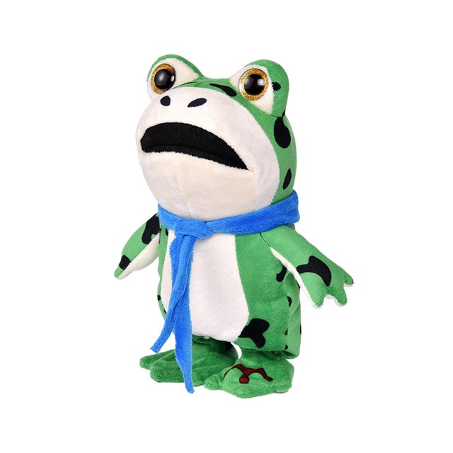 Ranas s de peluche de imitación, juguetes de rana bailando, muñeco de rana interactivo, juguetes electrónicos para mascotas para niños, niñas Verde
