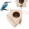 thumbnail image 3 of Casa Para Pájaros De Madera Con Percha, Duradera Para Colgar En El Exterior, Cómoda A Prueba De Humedad Para Alféizar De Ventana Para Pájaros, 3 of 7