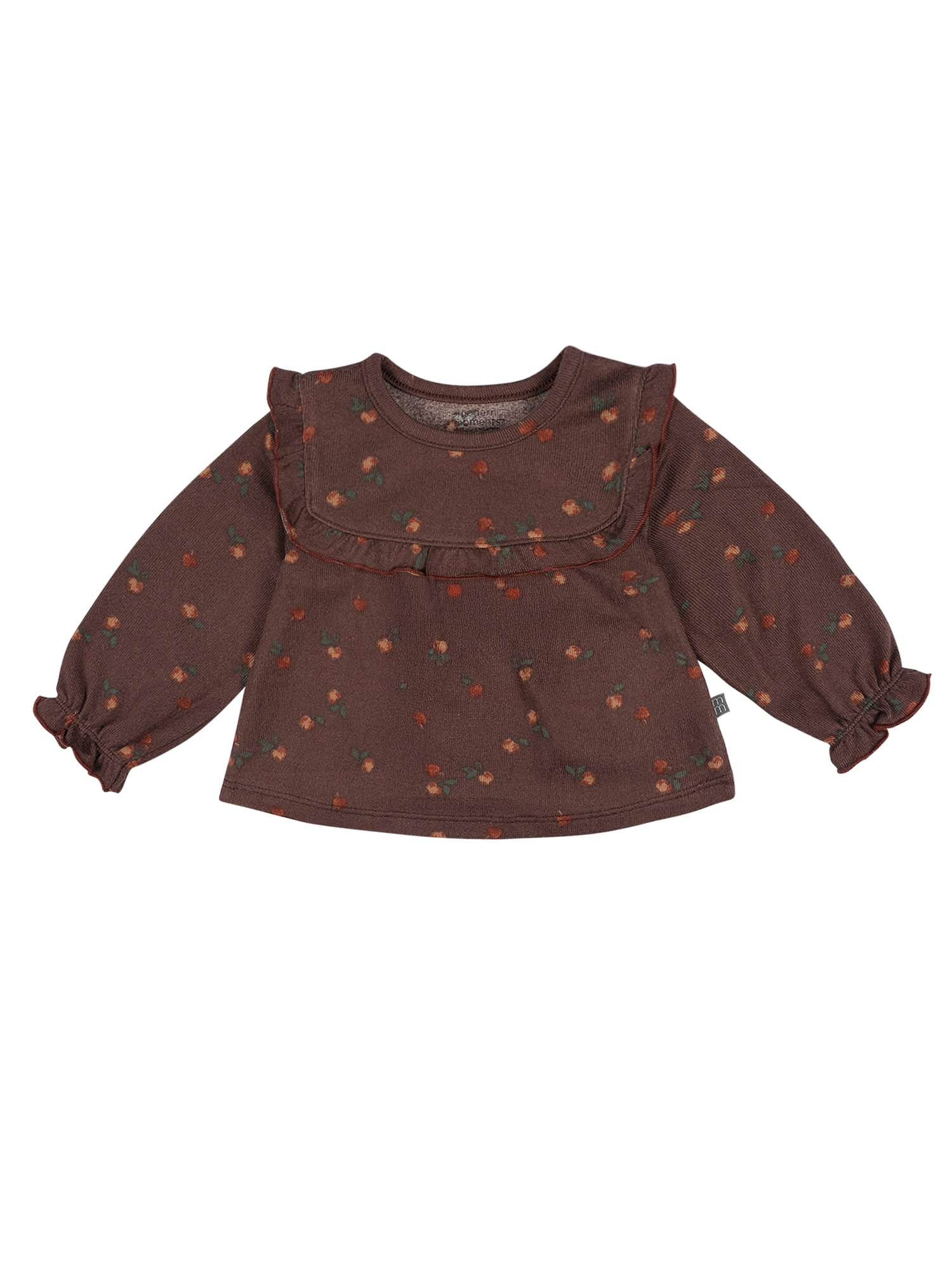 Modern Moments by Gerber Baby Girl Ruffle Bib Top and Pant Outfit Set, 2-Piece, Sizes 0/3 Months - 24 Months