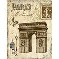 thumbnail image 2 of Gregory Gorham 28x35 Gallery Wrapped Canvas Wall Art Titled - Paris Collage II, 2 of 4