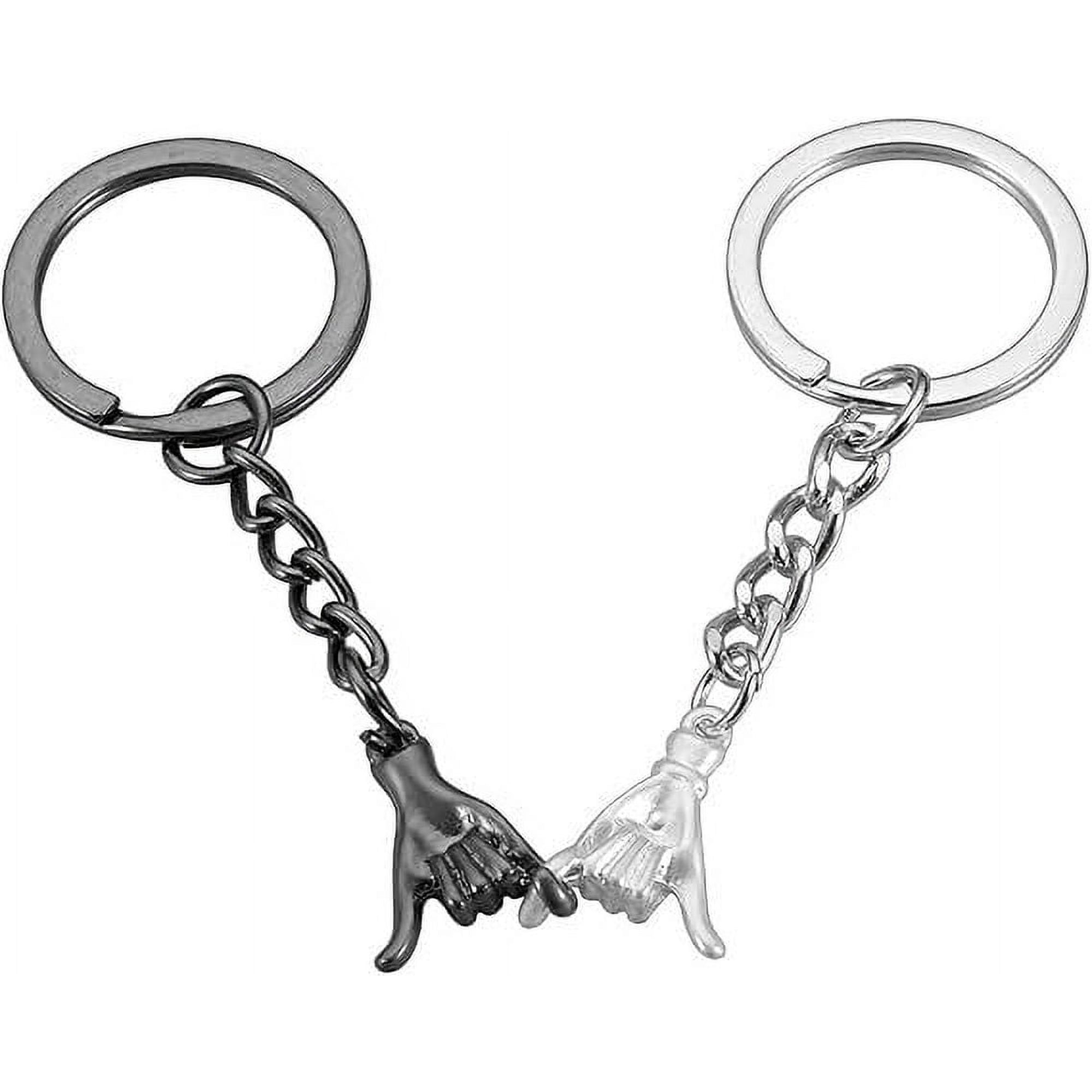 RUseeN Pinky Promise Gift Matching Couple Gifts Valentines Day Gifts for Him Her Boyfriend Girlfriend Best Friend Matching Keychains for Couples Wife Husband One Year Anniversary Christmas Gifts