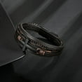 thumbnail image 2 of Mens Leather Cross Bracelet Multi-Layer Braided Faith Cross Bracelet for Religious Bangle Wristband Jewelry for Men Women, 2 of 6