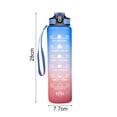 thumbnail image 2 of SEARCHI 34oz Frosted Motivational Water Bottle with Time Marker & Straw, Leak-Proof Tritan BPA-Free, Ensure You Drink Enough Water for Fitness, Gym, Camping, Outdoor Sports, 2 of 9