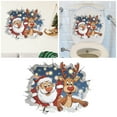 thumbnail image 2 of Leojiow Wall Sticker Large 3D Santa Wall Decals Reindeer Door Stickers Removable Winter Holiday Xmas Break Through Walls For Window Refrigerator 40X50Cm Christmas Decorations, 2 of 6