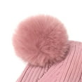 thumbnail image 7 of TELOLY Baby Beanie Hat & Mittens Set Double Pom Pom Toddler Beanies Knit Infant Winter Hat Caps for Boys Girls 2-6 Years, 7 of 7