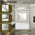 thumbnail image 6 of Kingston Brass KVTAM6032L22D1 60-Inch Acrylic Rectangular 3-Wall Anti-Skid Alcove Tub Combo with Tub Door (Left Hand Drain) in White/Polished Chrome, 6 of 9