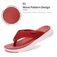 thumbnail image 5 of Dream Pairs Women's Arch Support Soft Cushion Flip Flops Thong Sandals Slippers BREEZE-2 RED Size 11, 5 of 7