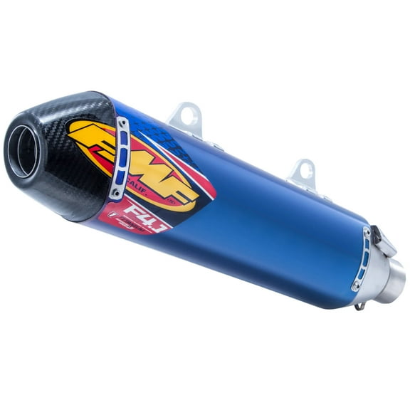 FMF Factory 4.1 RCT Anodized Blue Titanium/Carbon Tip Slip-On Muffler (045561)