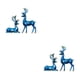 thumbnail image 2 of Cateissary Figuras de ciervos de lujo con detalles en el hogar de 2 piezas para un adorno de estilo único para la decoración del hogar azul M azul METRO 2Conjunto, 2 of 6